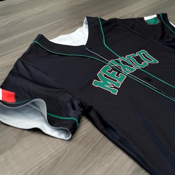 Mexico Eagle Baseball Jersey – Estados Unidos Mexicanos Gold Emblem Shirt