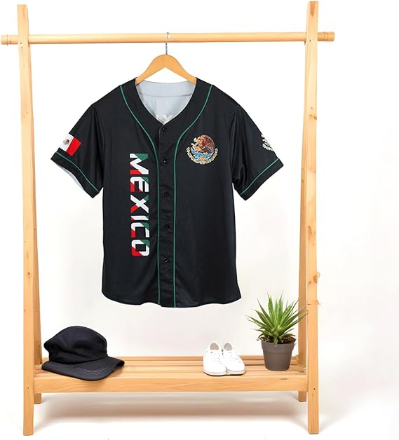 Mexico Baseball Jersey – Tricolor Winged Eagle Shirt, Mexican Flag Pride Apparel