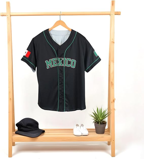 Mexico Eagle Baseball Jersey – Estados Unidos Mexicanos Gold Emblem Shirt