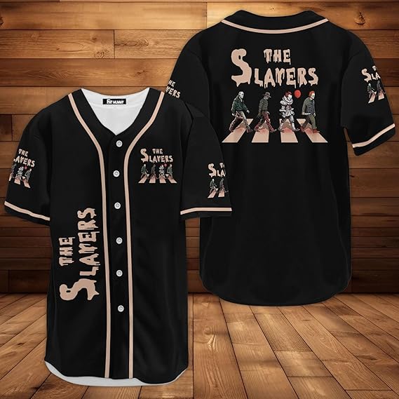 The Slayers Baseball Jersey – Horror Slashers Abbey Road Shirt