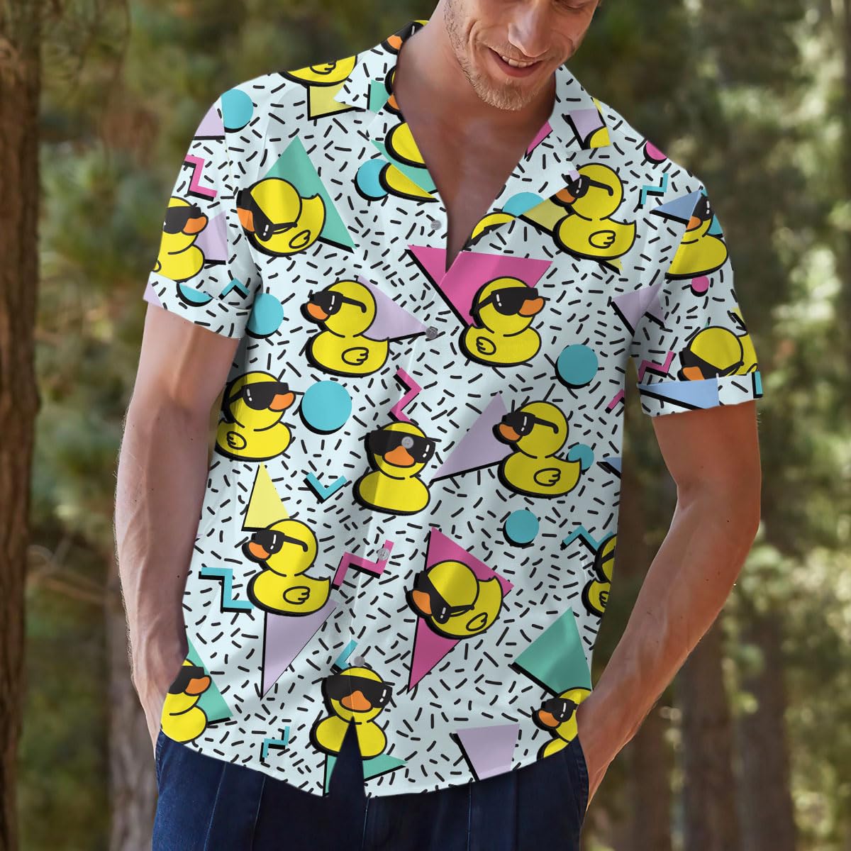 Retro Rubber Duck Hawaiian Shirt - 80s Summer Vibes