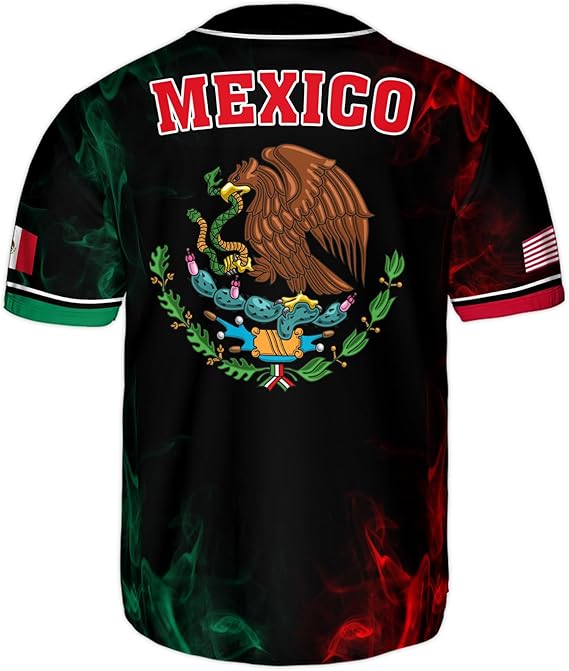 Mexico USA Eagle Baseball Jersey – Dual Pride Flag Sports Shirt