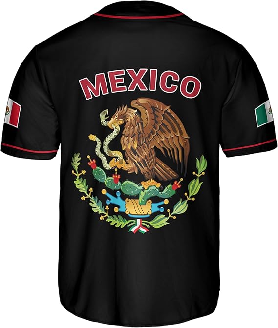 Mexico Baseball Jersey – Tribal Eagle & Flag Crest Sports Shirt