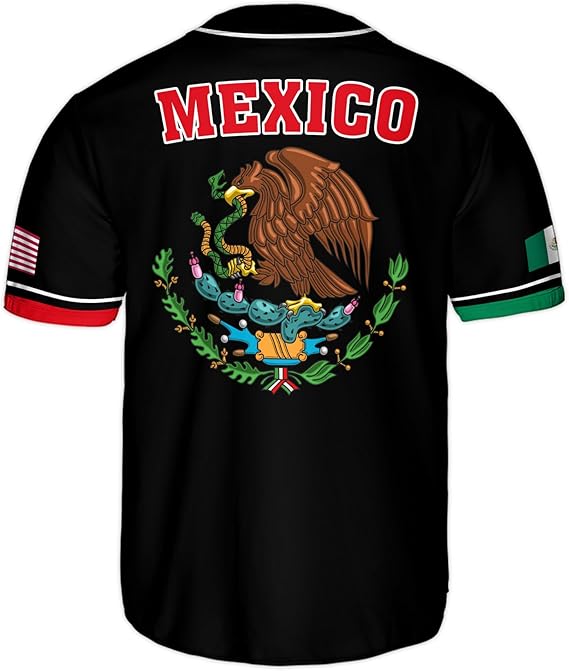 Mexico USA Baseball Jersey – Aztec Warrior & Flag Heritage Shirt
