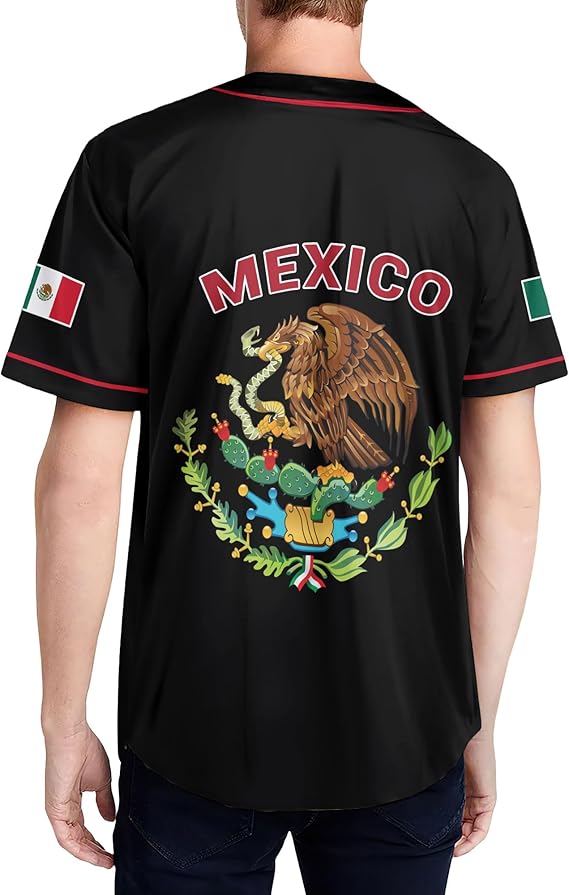 Mexico Baseball Jersey – Tribal Eagle & Flag Crest Sports Shirt