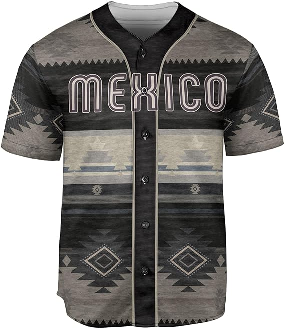 Mexico Thunderbird Baseball Jersey – Tribal Aztec Pattern Shirt