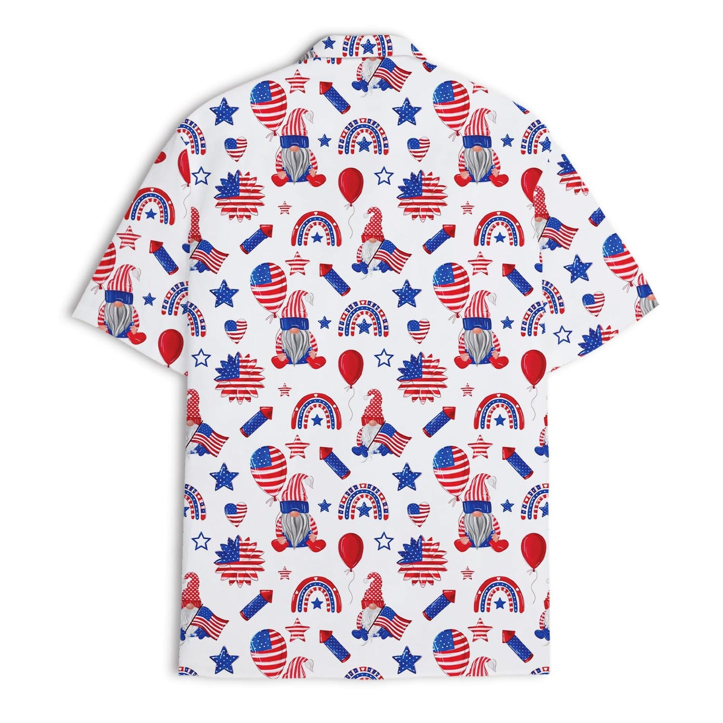4th of July Gnome Hawaiian Shirt – Patriotic USA Celebration Vibes