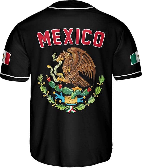 Mexico Baseball Jersey – Aztec Calendar & Flag Crest Shirt