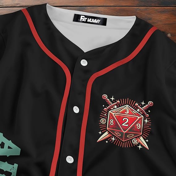 ADHD&D Baseball Jersey – DnD Dragon Dice Shirt for Gamers