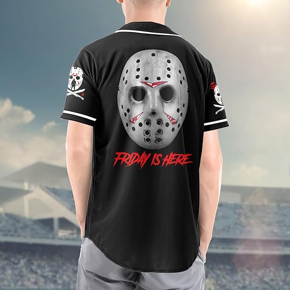 Jason Voorhees Baseball Jersey – Friday the 13th Horror Shirt