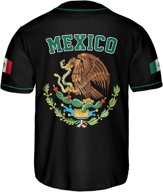 Mexico Baseball Jersey – Double-Sided Flag & Crest Shirt