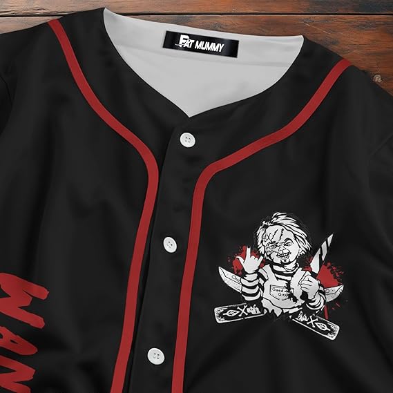 Chucky Wanna Play Baseball Jersey – Horror Good Guys Shirt