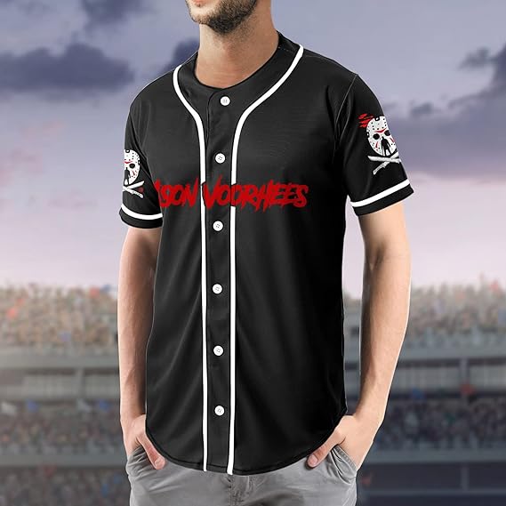 Jason Voorhees Baseball Jersey – Friday the 13th Horror Shirt