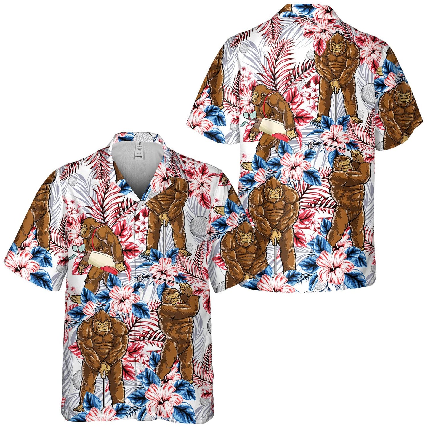 Gorilla Golf Hawaiian Shirt – Funny Big Ape Tropical Summer Shirt