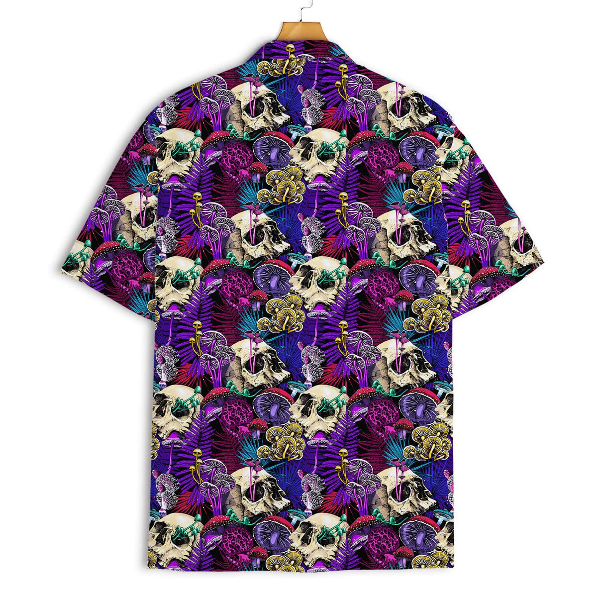 Skull & Mushroom Hawaiian Shirt – Dark Tropical Gothic Aloha Shirt for Men