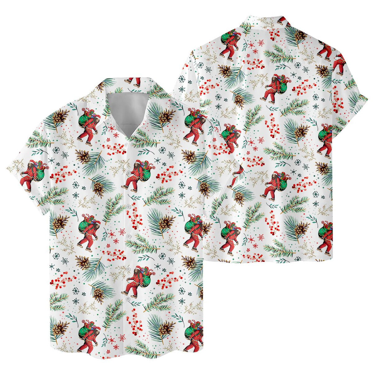 Santa Hawaiian Shirt – Funny Christmas Aloha Shirt for Men