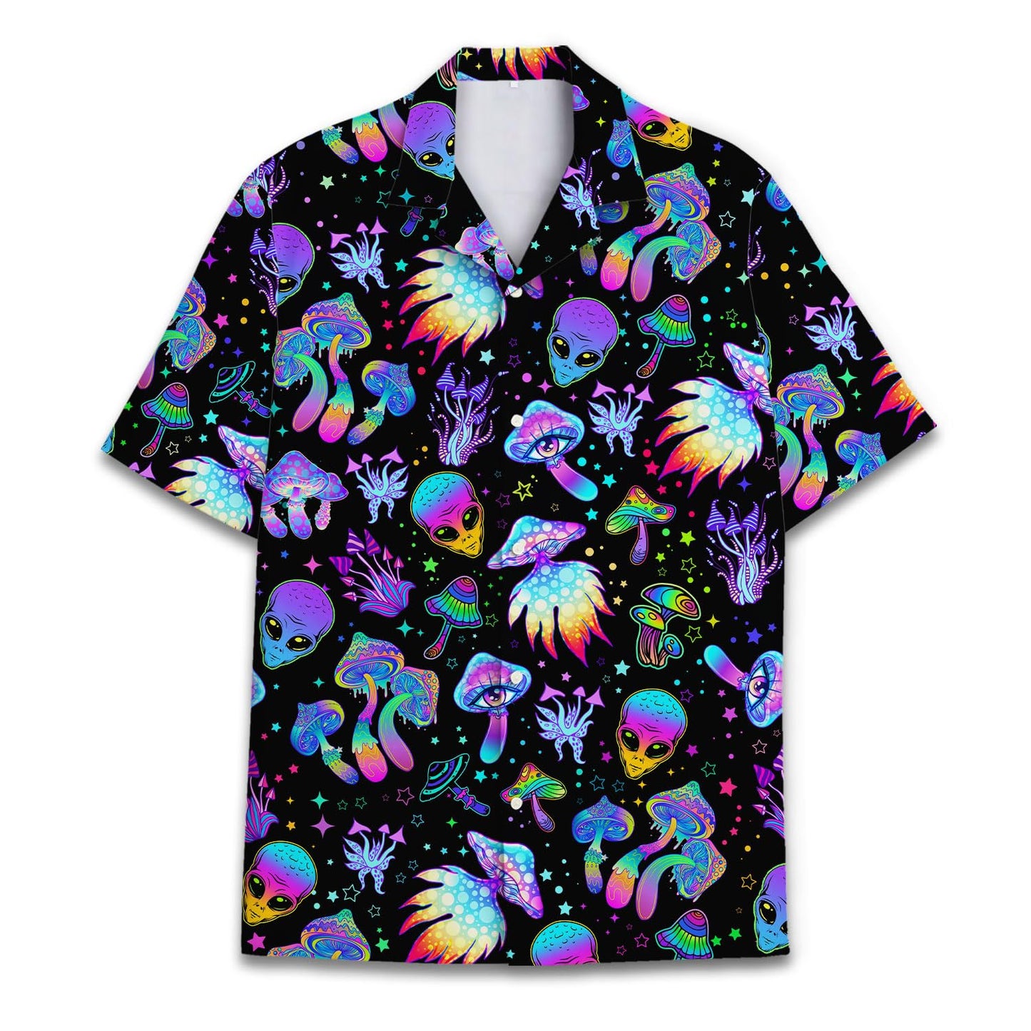 Psychedelic Alien Mushroom Hawaiian Shirt – Trippy Spacecore Style
