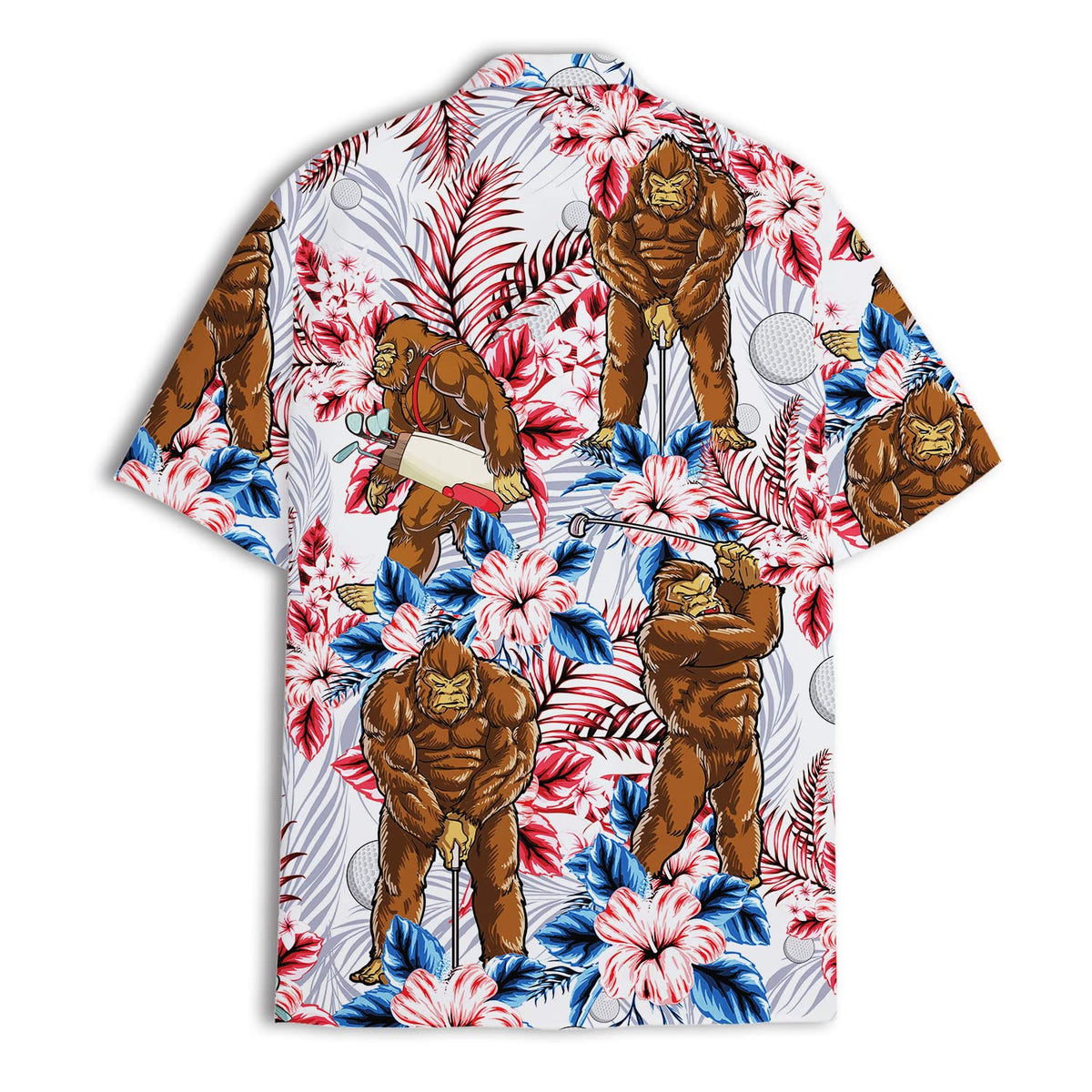 Gorilla Golf Hawaiian Shirt – Funny Big Ape Tropical Summer Shirt