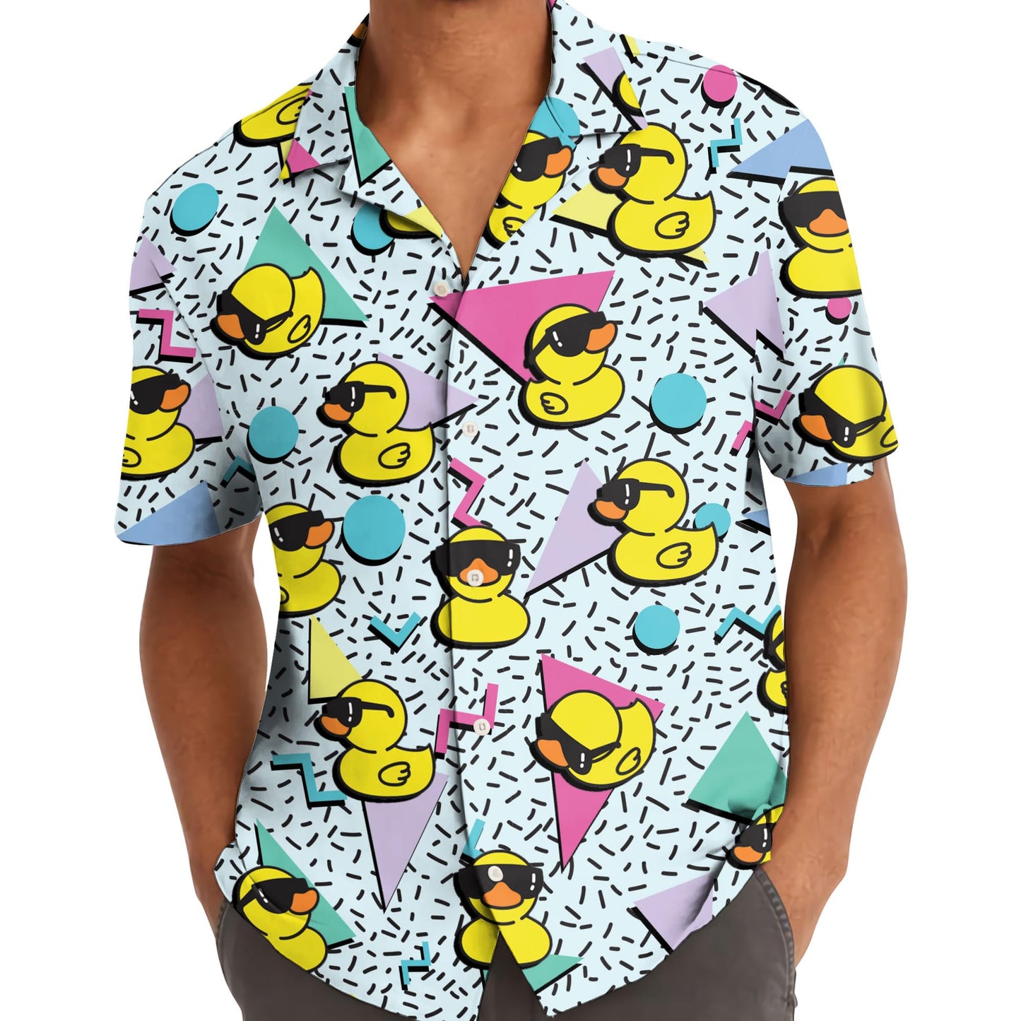 Retro Rubber Duck Hawaiian Shirt - 80s Summer Vibes