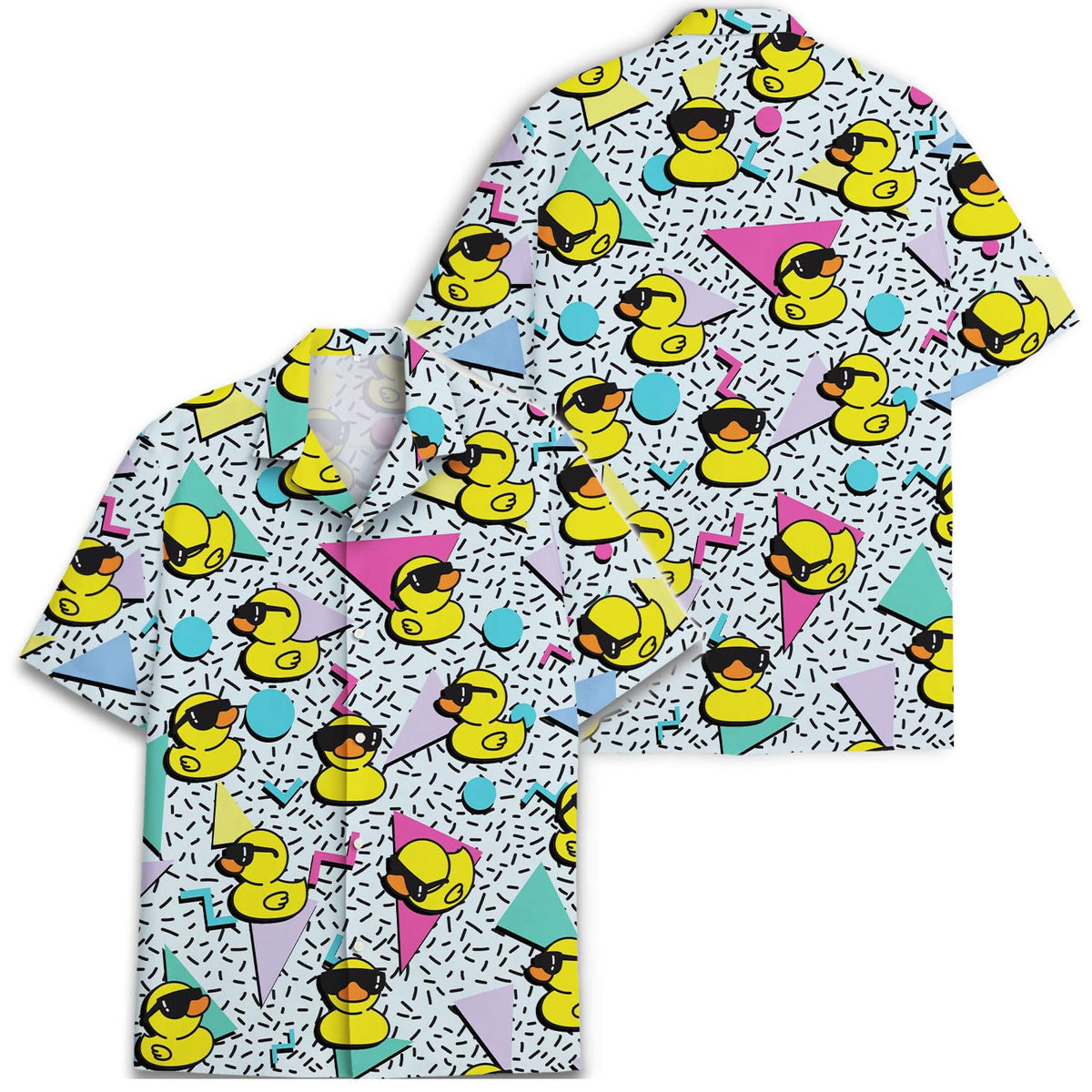 Retro Rubber Duck Hawaiian Shirt - 80s Summer Vibes