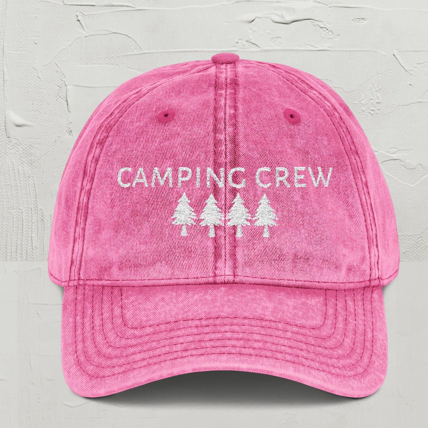 Camping Crew Hat – Embroidered Forest Dad Cap for Outdoor Lovers