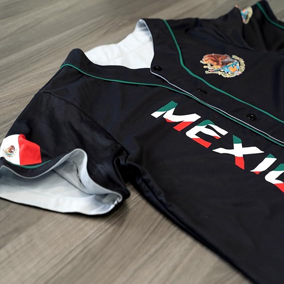 Mexico Baseball Jersey – Tricolor Winged Eagle Shirt, Mexican Flag Pride Apparel