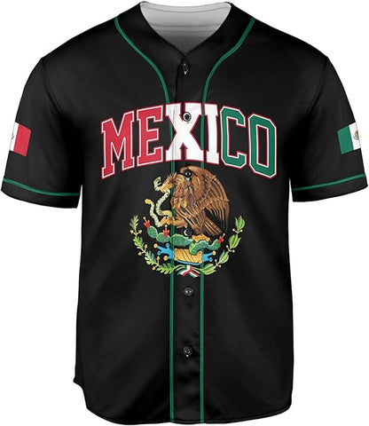 Mexico Baseball Jersey – Double-Sided Flag & Crest Shirt