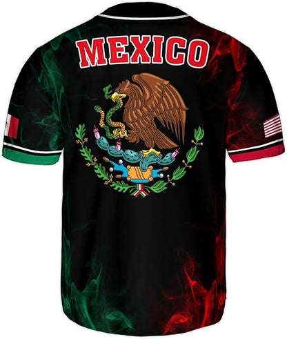 Mexico USA Eagle Baseball Jersey – Dual Pride Flag Sports Shirt