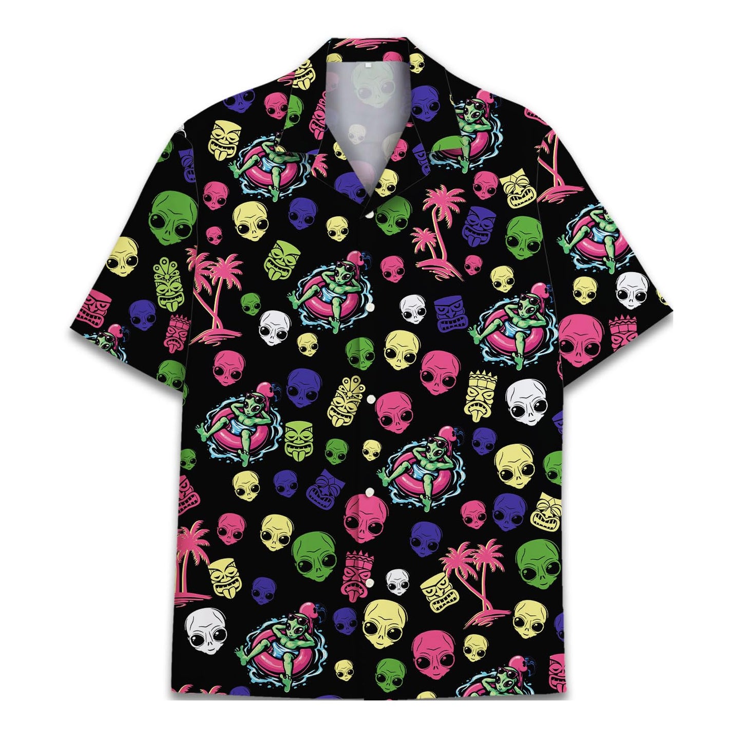 Aliens Vacation, Alien Hawaiian Shirt Mens Women