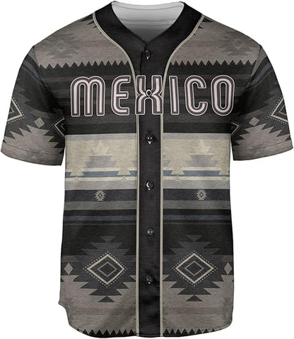 Mexico Thunderbird Baseball Jersey – Tribal Aztec Pattern Shirt