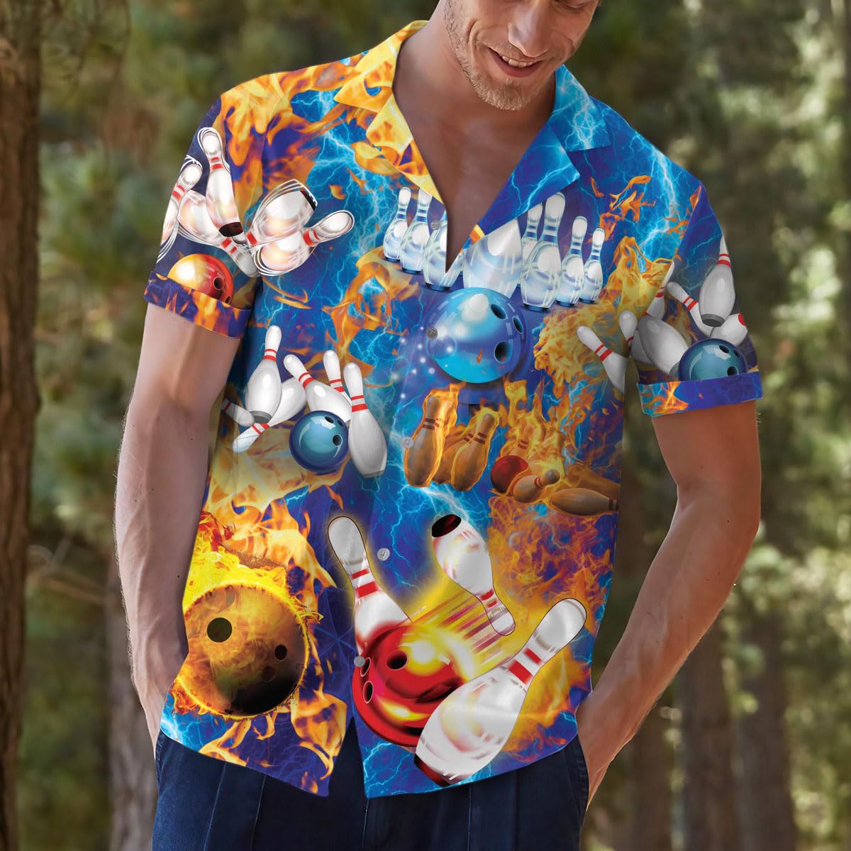 Hawaiian Bowling Shirts, Hawaiian Shirt for Men