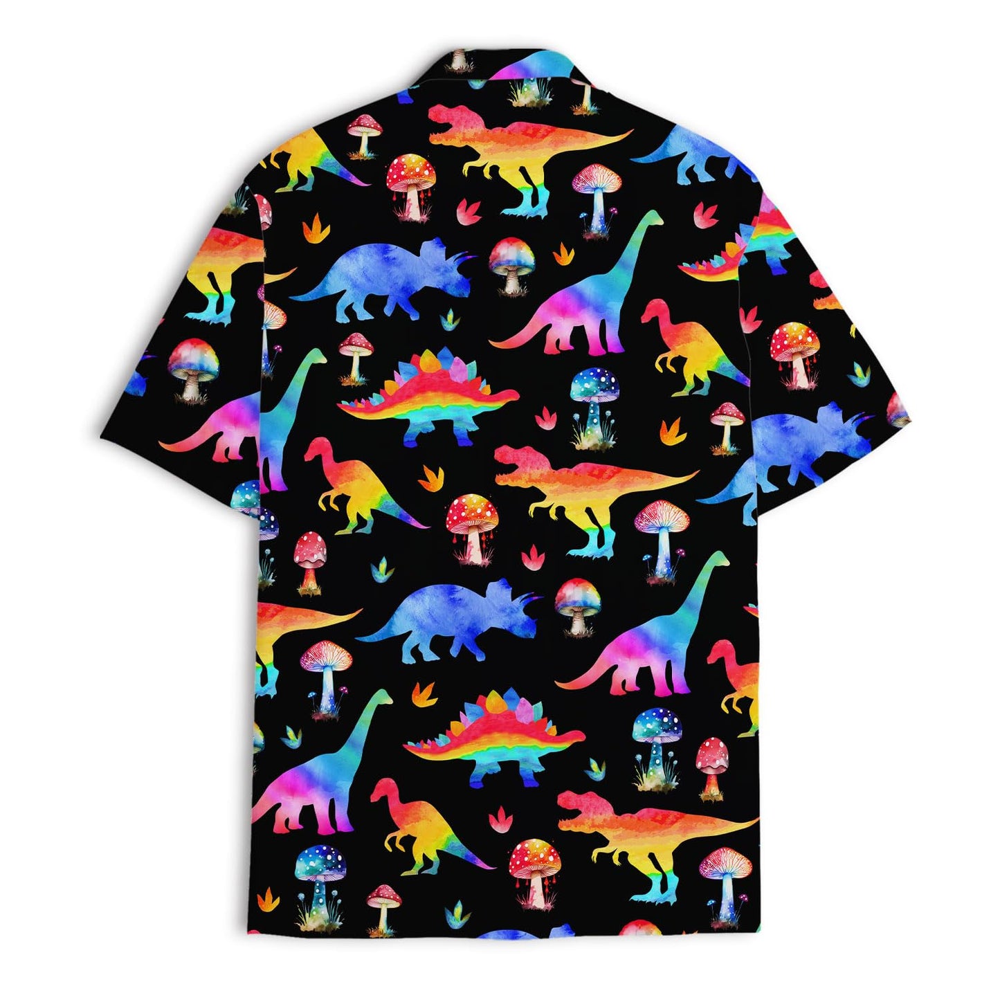 Rainbow Mushroom Hawaiian Shirt for Men, Button Down Shirt Men