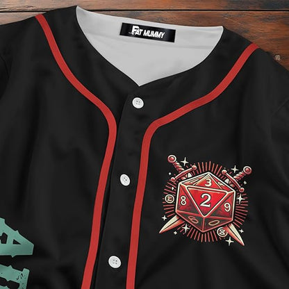 ADHD&D Baseball Jersey – DnD Dragon Dice Shirt for Gamers