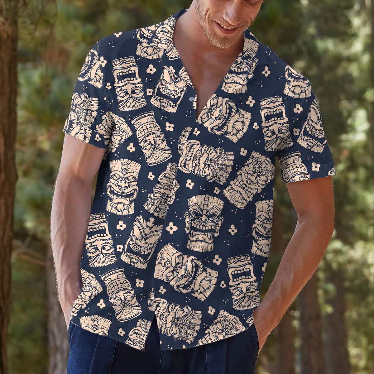 Tiki Hawaiian Shirts for Men Women