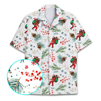 Bigfoot Christmas Hawaiian Shirt Womens Mens