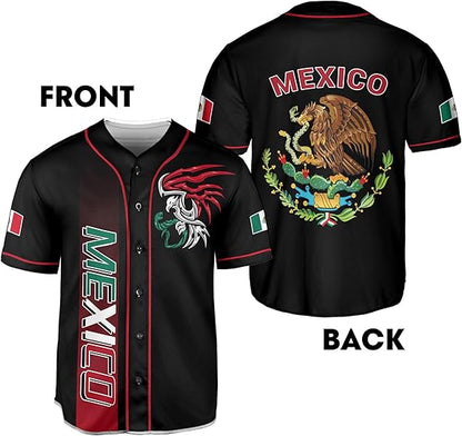 Mexico Baseball Jersey – Tribal Eagle & Flag Crest Sports Shirt