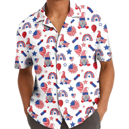 Gnome Hawaiian Shirts Short Sleeve Button Down Shirt Men