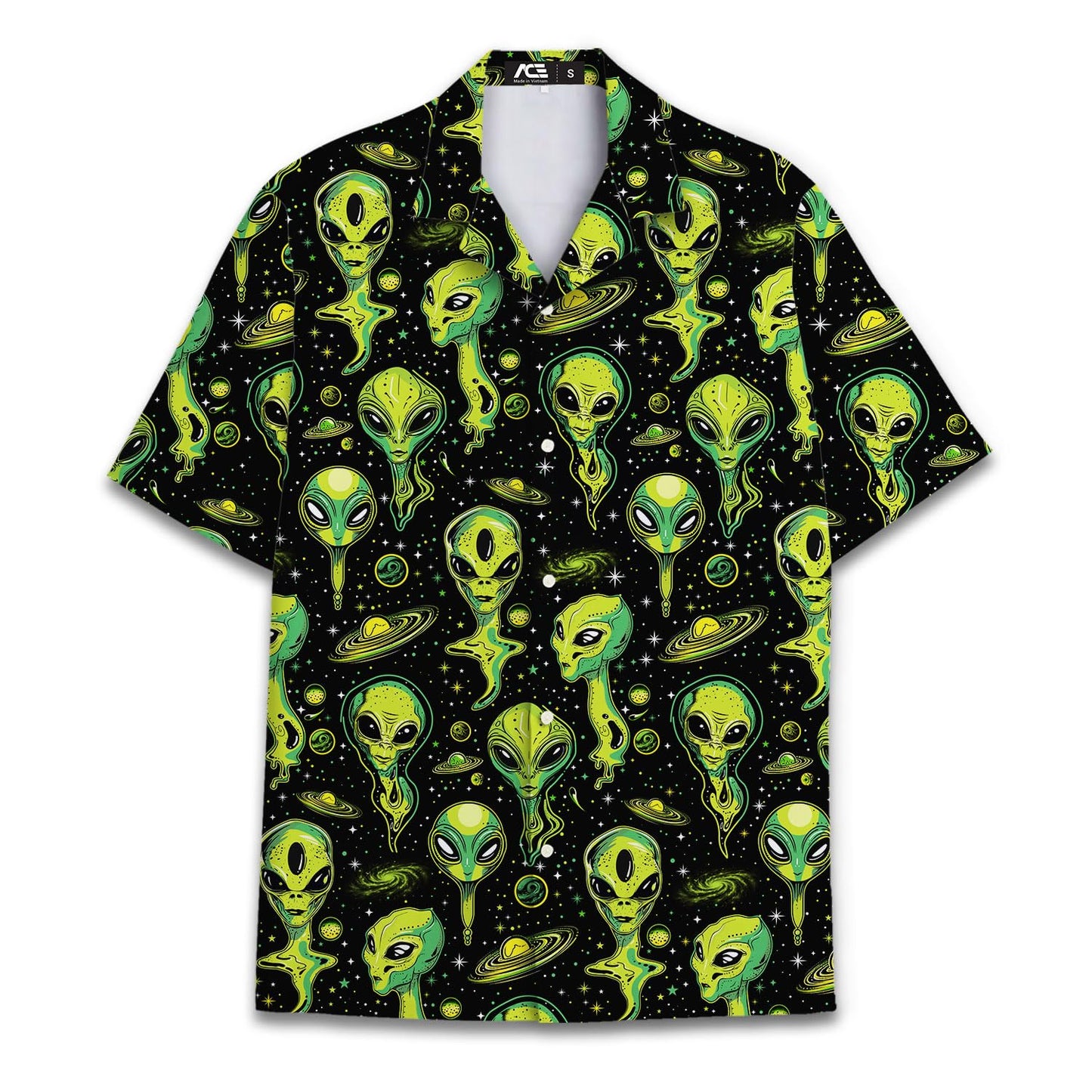 Alien Space, Alien Hawaiian Shirt Mens Women