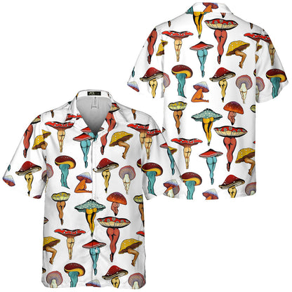 Mushroom Butt Hawaiian Shirts for Men Women