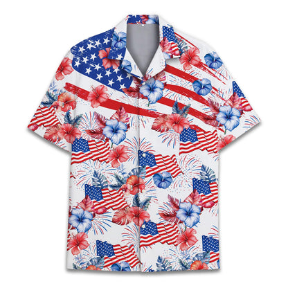 Aloha Flag Hawaiian Shirt for Men, Button Down Shirt Men