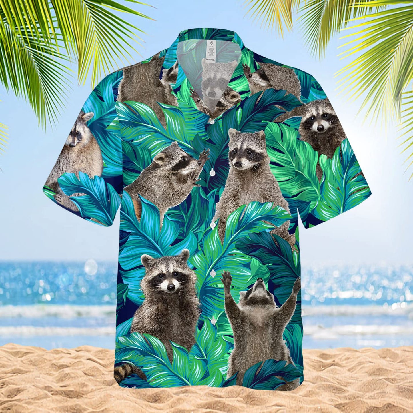 Racoon Hawaiian Shirts for Men Women, Button-Down