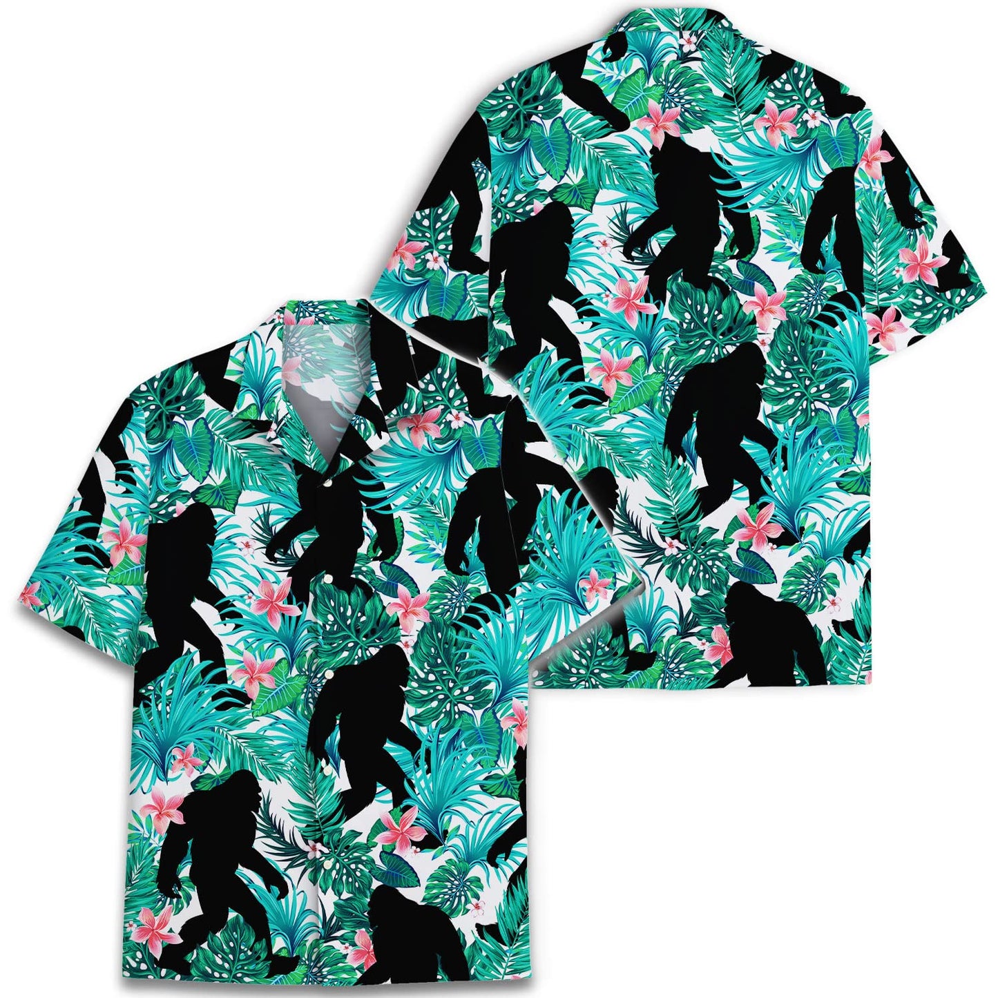 Bigfoot Surfing Hawaiian Shirt