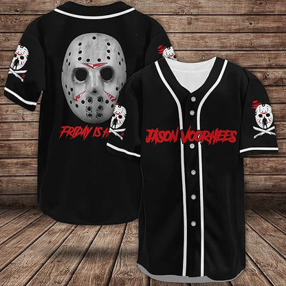 Jason Voorhees Baseball Jersey – Friday the 13th Horror Shirt