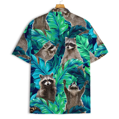 Racoon Hawaiian Shirts for Men Women, Button-Down