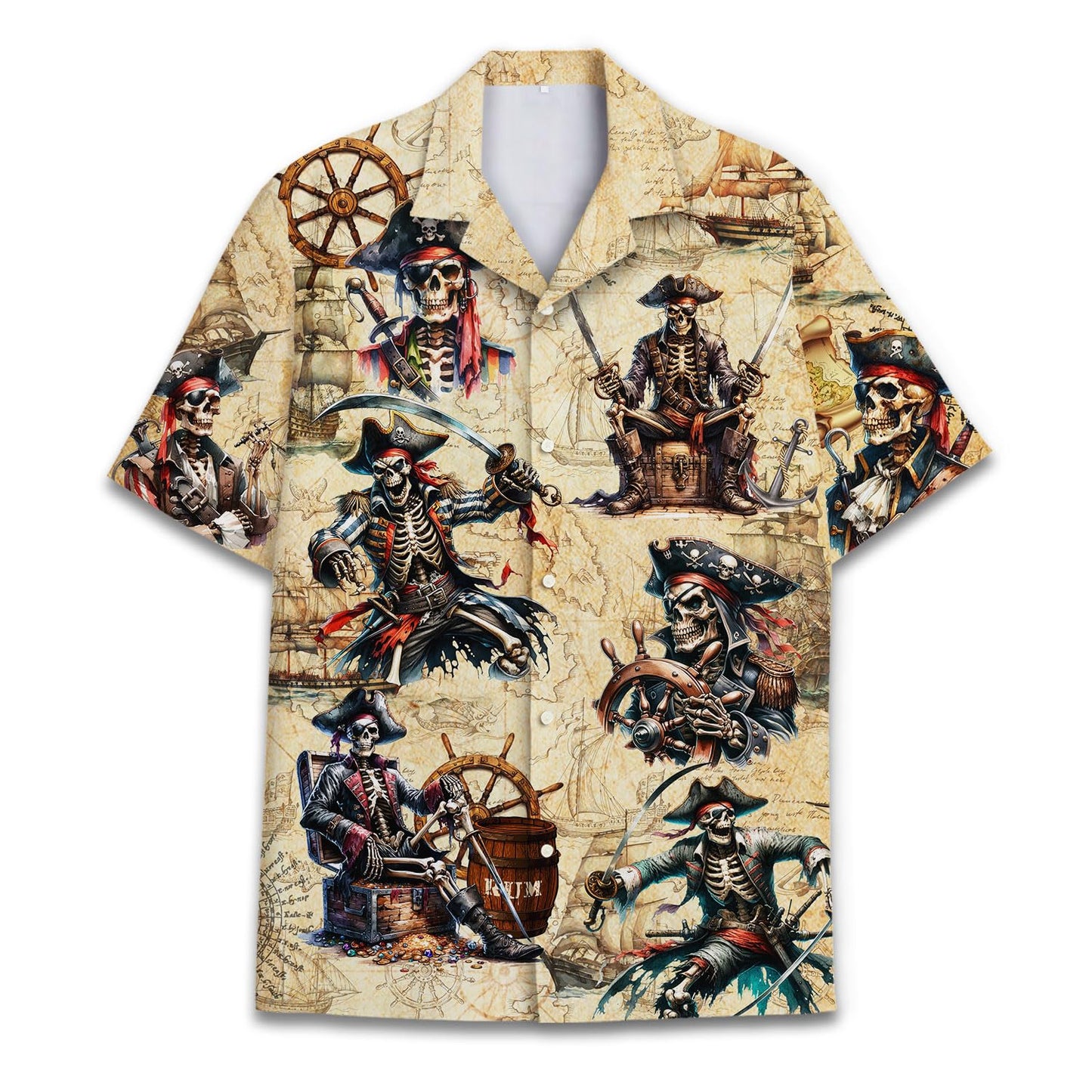 Pirate Hawaiian shirt, Pirate Hawaiian Shirt Mens Wowen