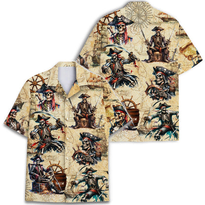 Pirate Hawaiian shirt, Pirate Hawaiian Shirt Mens Wowen