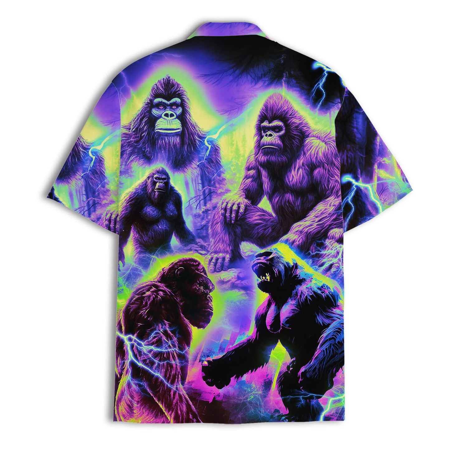 Bigfoot Neon, Bigfoot Surfing Hawaiian Shirt