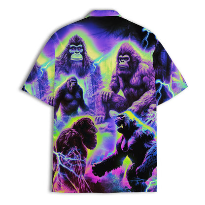 Bigfoot Neon, Bigfoot Surfing Hawaiian Shirt