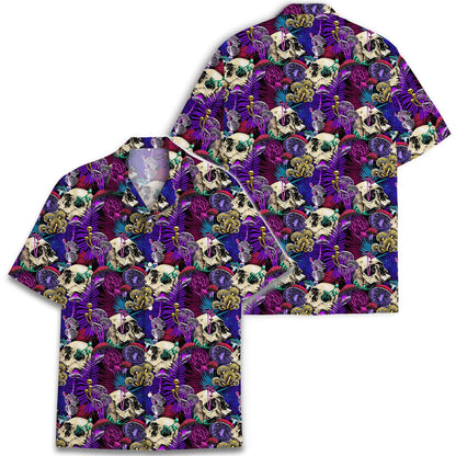 Hawaiian Skull Shirts, Mens Cotton Hawaiian Shirts