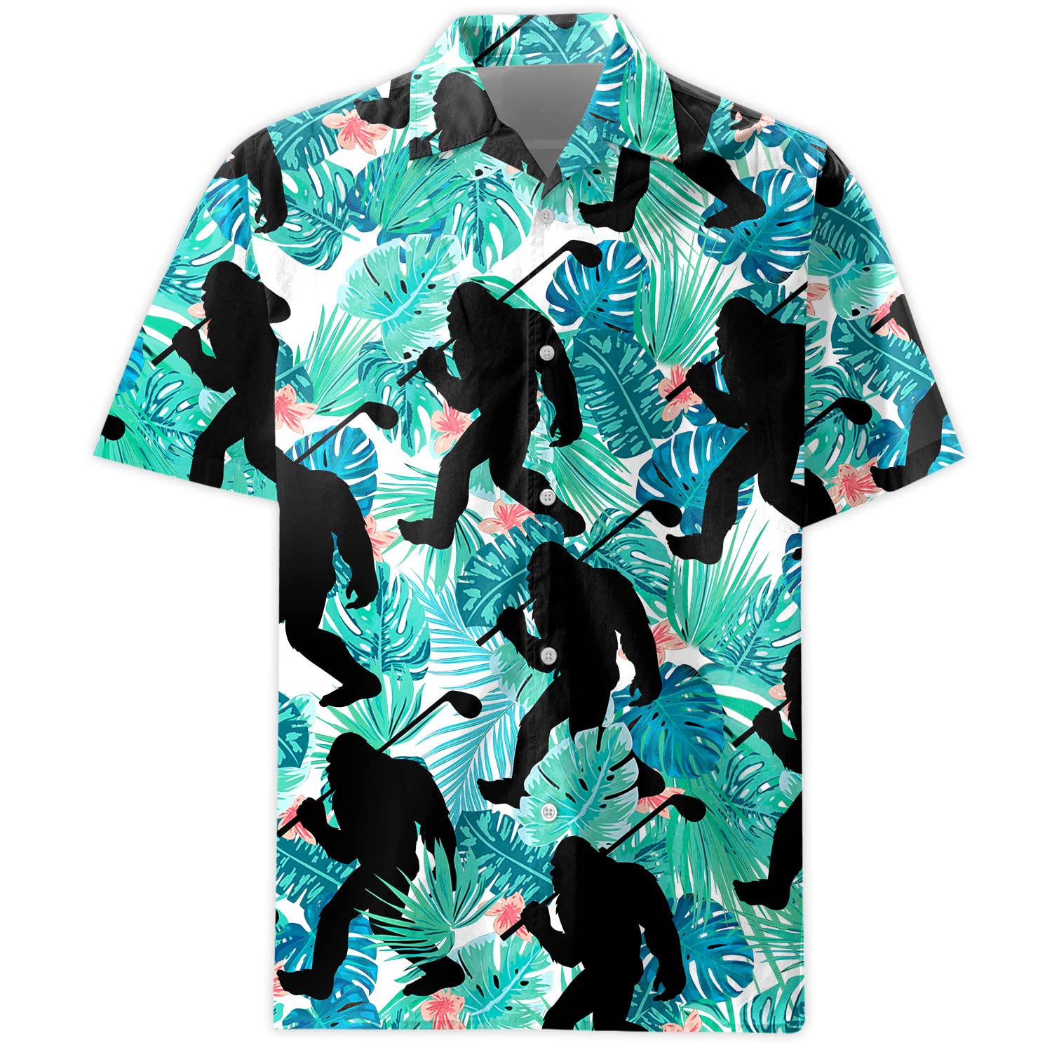 Bigfoot Golf Shirt – Funny Hawaiian Shirt for Golfers & Sasquatch Fans
